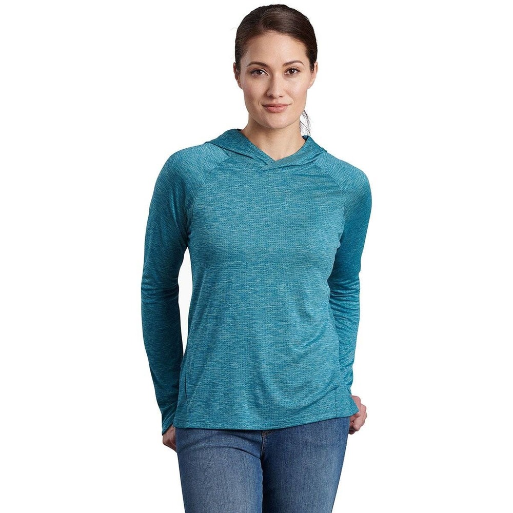 Kuhl Women's Teal UPF hoodie.